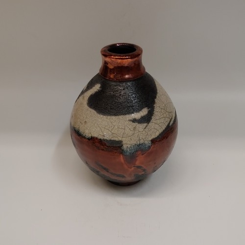 #220722 Raku Copper, White Crackle and Black $22 at Hunter Wolff Gallery